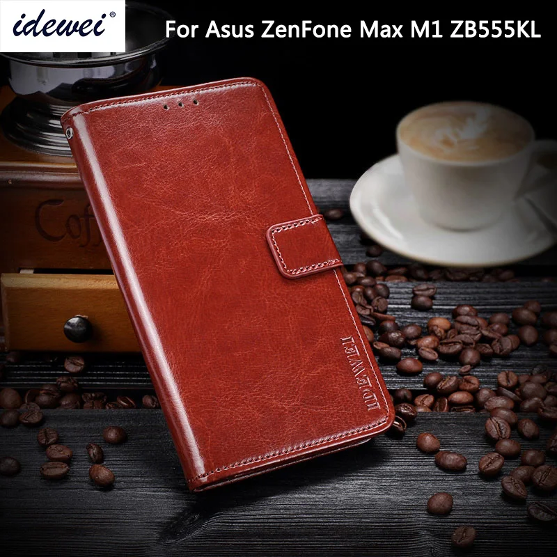 IDEWEI For Asus ZenFone Max M1 ZB555KL Case Cover Luxury Leather Phone Protective Flip Wallet | Мобильные телефоны и