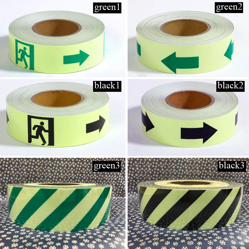 3M Glow Tape Self-adhesive Sticker Removable Luminous Tape Fluorescent Glowing Dark Striking Warning Tape