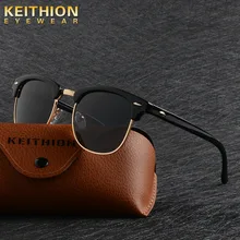 KEITHION Popular Brand Design Retro Sunglasses women Mens Polarized Summer Style Sun Glasses Rivet Frame Colorful Coating Shades