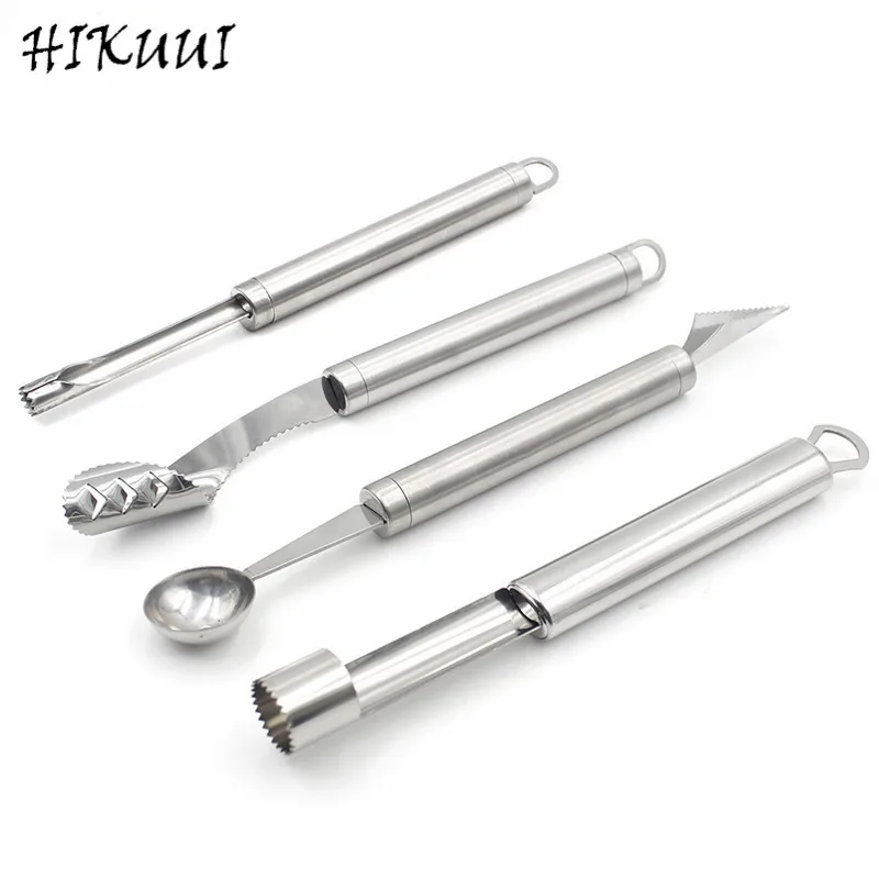 

4Pcs/set Fruit Vegetable tools Carving Tools Melon Scoop Apple Cherry Pitter Core Remover Chili Corer Kitchen Gadgets