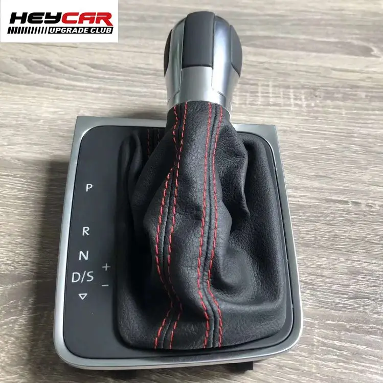 

RED LINE Stitch AT DSG Gear Shift Knob Lever Cover For VW Golf 7 MK7