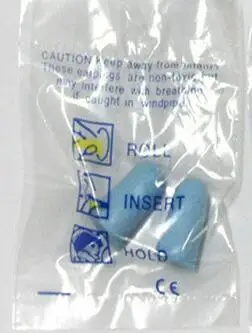 10 шт. удобные наушники с шумоподавлением пены беруши шумоподавляющие наушники защитные для сна заглушки - Цвет: Синий
