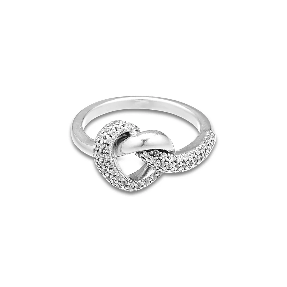 FANDOLA кольца 925 пробы серебро завязанный Сердце кольца для Для женщин винтажный, с серебряным покрытием женское кольцо плата 925 para mujer