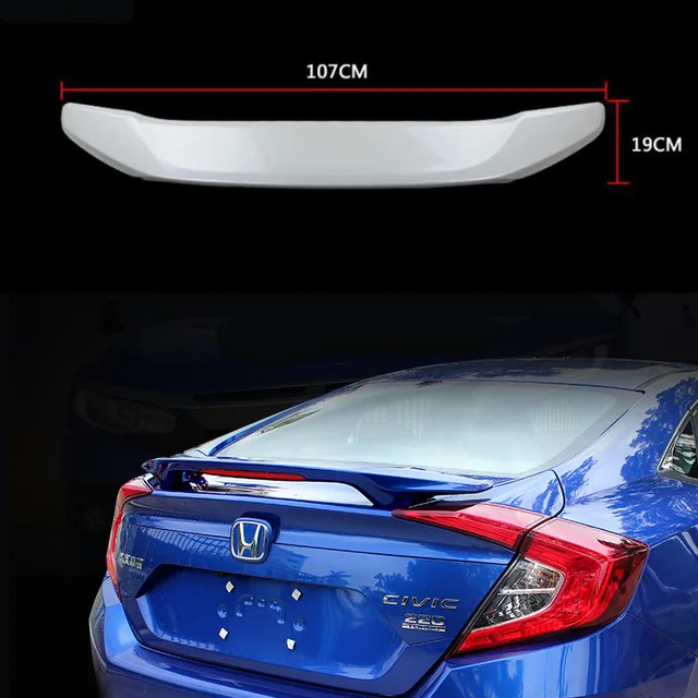 For Honda Civic 2016 LED Rear Wing Spoiler, Trunk Boot Wings Spoilers