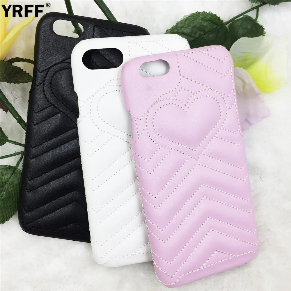 Модные пластиковые + кожаные чехлы для телефонов YRFF чехол iPhone 6 6s кожаный жесткий