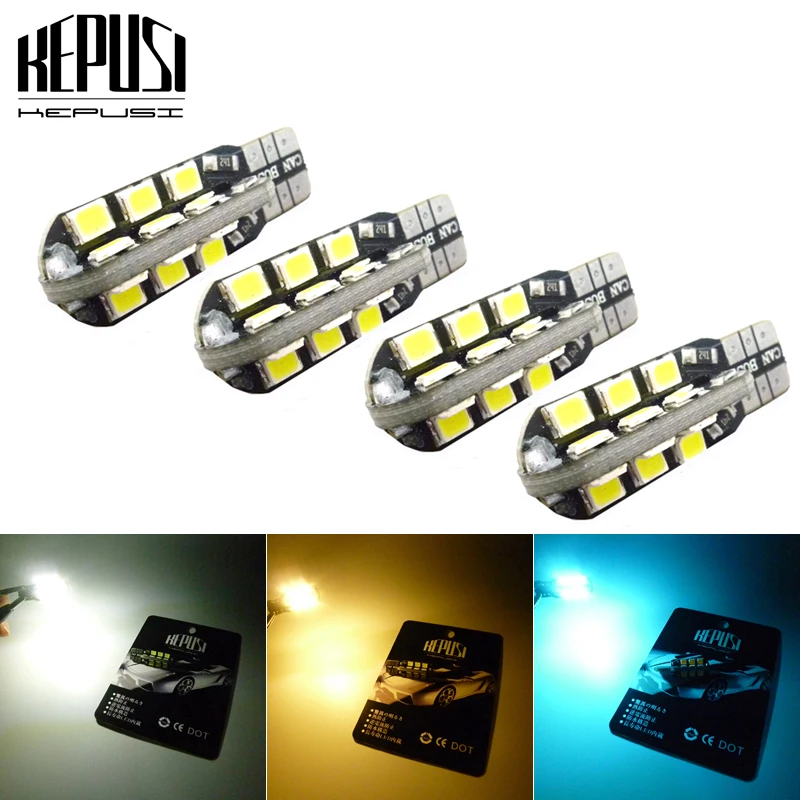 

T10 W5W Canbus LED 2835 24smd Car Instrument Panel lamp Wedge Bulb 194 168 Clearance light License Plate Bulb Parking light 12V
