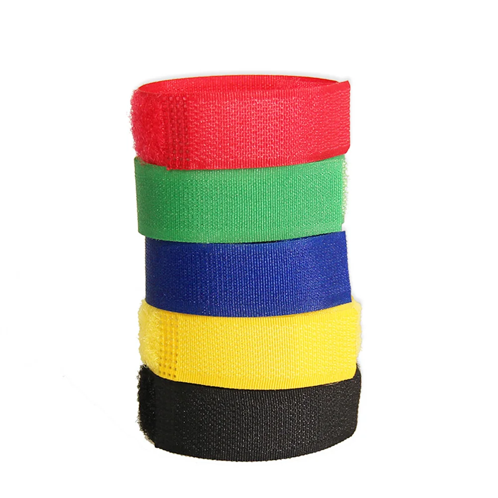 20mm 2Meters Pair Colorful Adhesive Hook and Loop Fastener Tape sew on