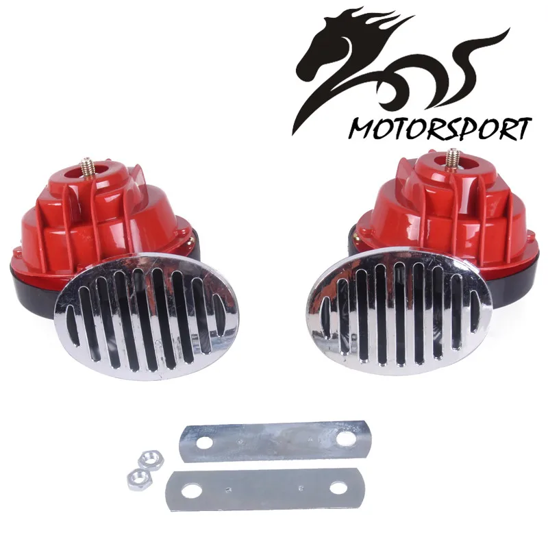 

2x12V Red Snail Air Horn With cover Vehicle Marine Boat Loud Alarm Kit Universal for Car Boat Motorcycle Van PVC&Metal