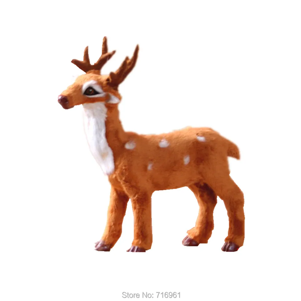 Miniature Resin Elk Craftwork Emulational Deer Artware with Artificial