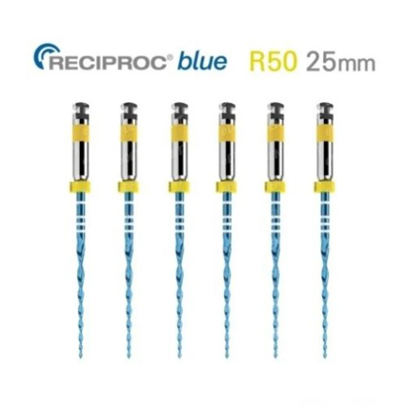6 шт. стоматологический ресиракс синий Эндодонтический никти файл R40 25 мм для