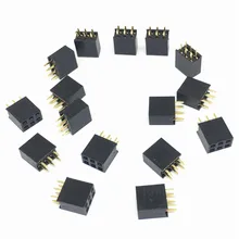 20 шт. 2X3 Pin 6P 2,54 мм Двухрядные женские прямые заголовки шаг гнездо контактный полосы