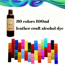 30 цветов на выбор, 100 мл растительного дубления кожи, воловьей кожи, спиртовой краситель, сделай сам, окрашивание кожи, резьба