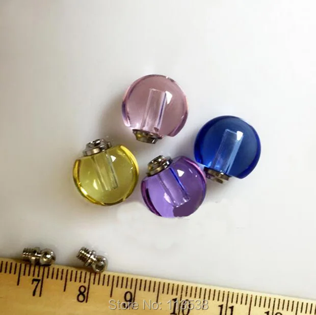 200 штук 13,5*13,5*8 мм маленькое яблоко форма ожерелье из стекла подвески Стекло кристальная бутылка для парфюмерии формирование микрорельфа имени на рисе подвески