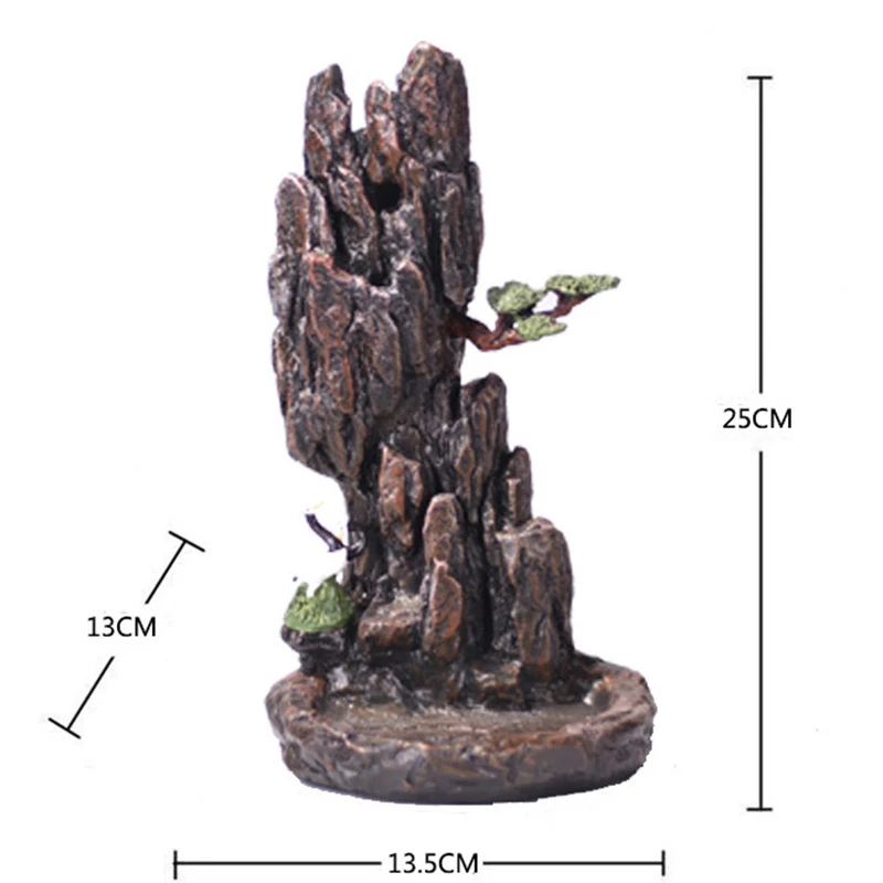 Горелка для благовоний с обратным потоком+ 20 шт. конусов для благовоний с высоким горным водопадом домашний декор держатель для благовоний орнамент Прямая поставка