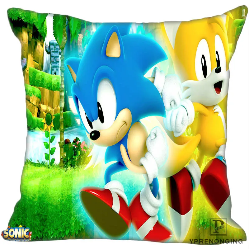 Квадратный чехол для подушки на заказ Sonic the Hedgehog, Наволочка на молнии, чехол 35X35,40x40,45x45 см(с одной стороны) 180522-02-226 - Цвет: Square Pillowcase