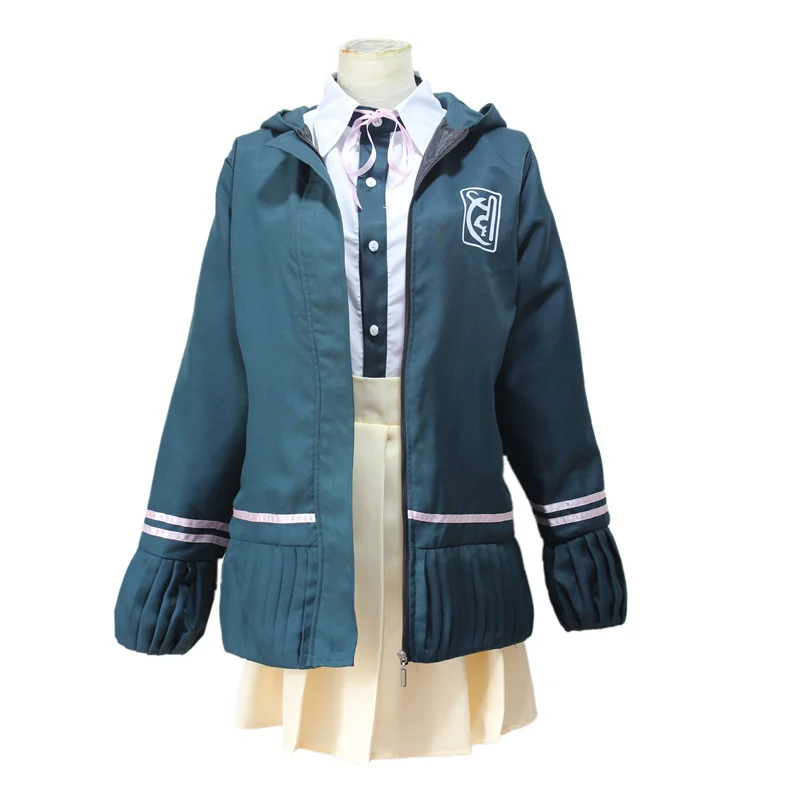 Супер Danganronpa 2 Косплей сhiaki Nanami школьная униформа, костюмы Dangan Ronpa полный комплект игровое снаряжение(пальто, рубашка, юбка и галстук