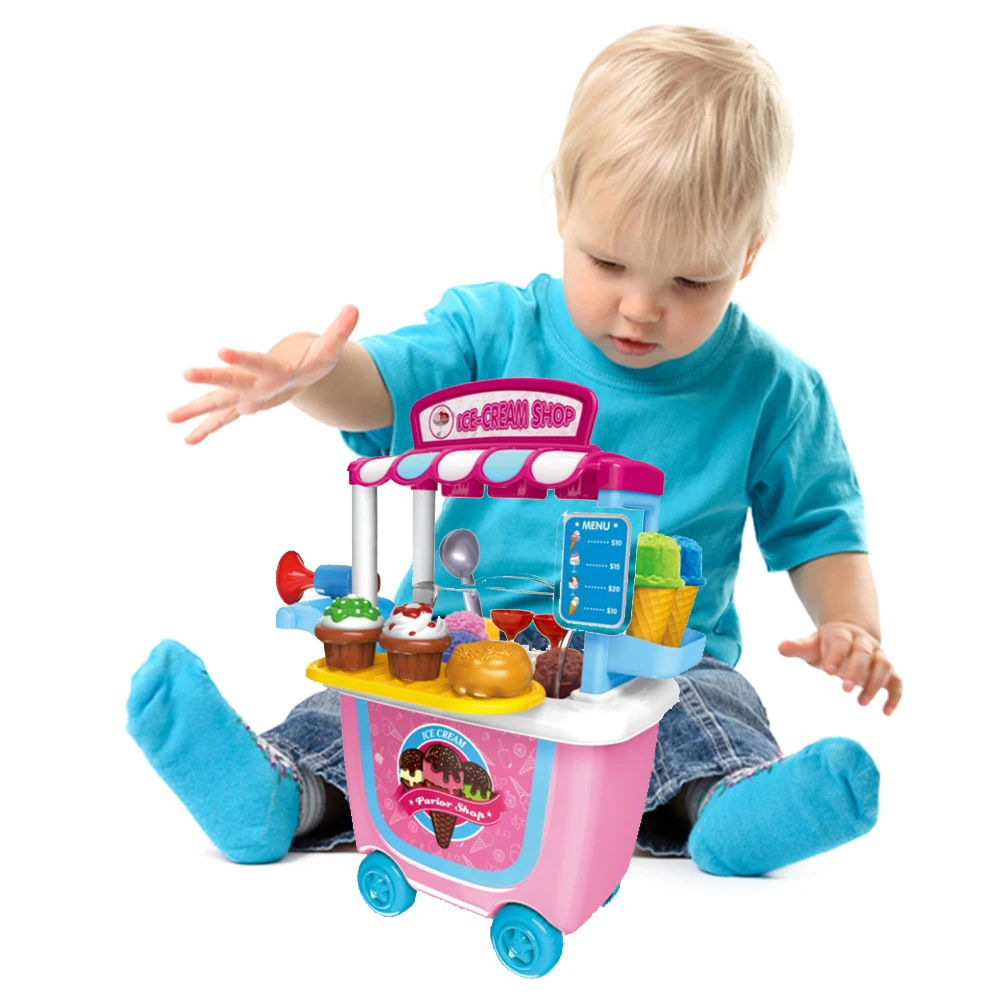 Игровой домик маленький игрушечный супермаркет коляска баррель барбекю тележка на день рождения Рождественский подарок для мальчиков девочек детей