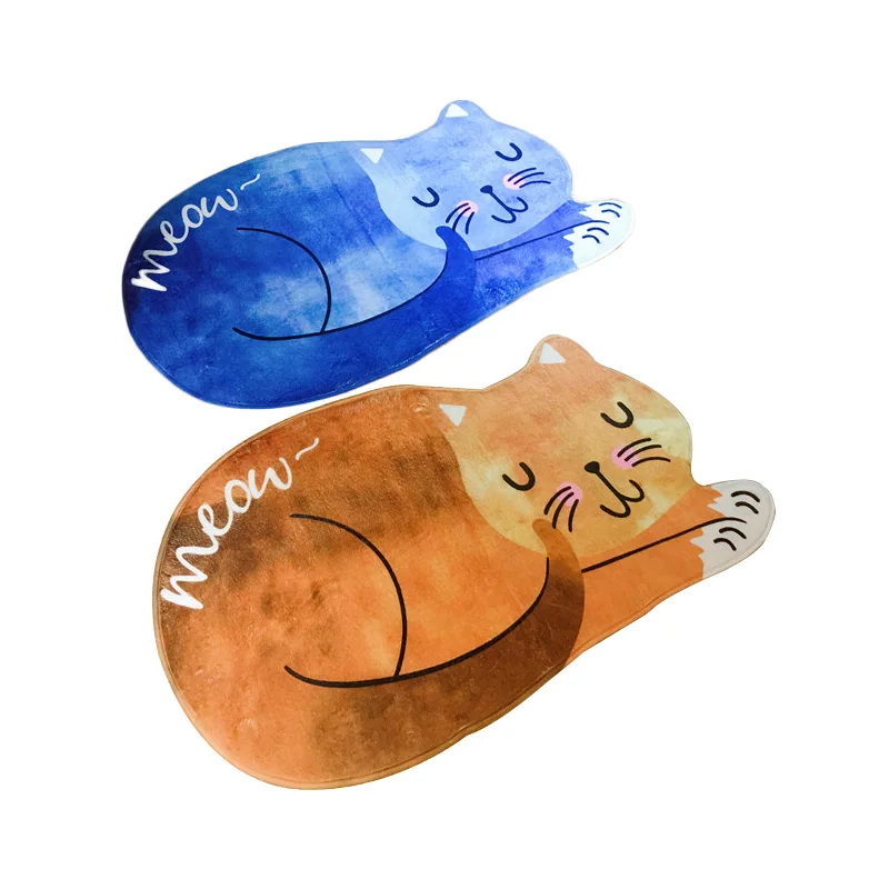 

Bathroom Mat Tea Table Bibulous Antiskid False Sleeping Cat Washable Kitchen Rug Bath Mat Bathroom Products Rug Doormat