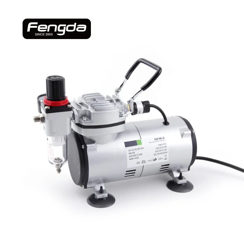 Fengda FD18-2 масла поршневой компрессор AS1202 мини насос для татуировки боди торт украсить инструменты воздуха - изображение