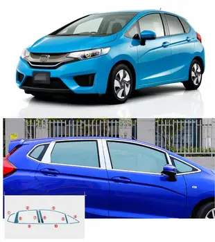 

Stainless steel Exterior Window Sill Lid Trims for honda fit honda jazz 2008 2009 2010 2011 2012 2013 2014 2015 2016 2017 2018