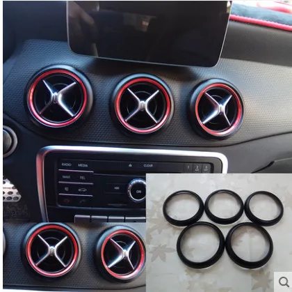 Двойной цвет автомобиля кондиционер вентиляционное отверстие выход кольцо Крышка отделка украшения для Mercedes Benz A W176 GLA X156 CLA C117 класс