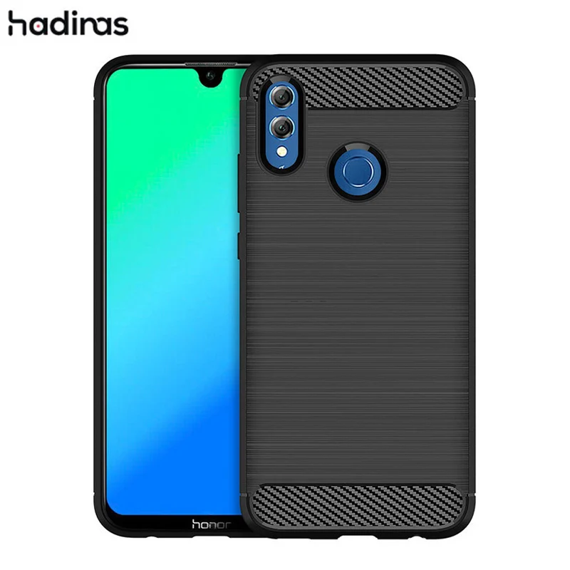 Hadinas Мягкий силиконовый чехол для huawei Honor 10 Lite роскошный углеродный защитный