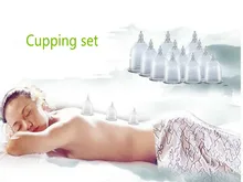 Free Shipping High Quality 12 Cups Medical Chinese Vacuum Body Cupping Massage Therapy Healthy Suction Set FE-25