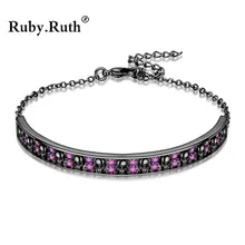 Панк Череп Черный Кристалл Циркон браслет для женщин Скелет Браслет и модная Бижутерия Браслеты подарок дропшиппинг