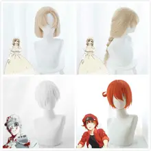 Аниме Hataraku Saibou ячейки на работе эритроцитов белых клеток крови макрофаги Плетеный волос Косплэй парик dropshipping