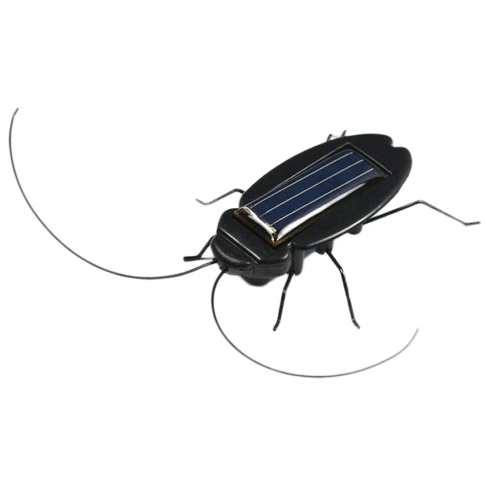 

New Funny Jokes Solar Power Cockroach Insect Bug Teaching Toy Gift Baby Kids Plastic Insect Solar Toys For Children