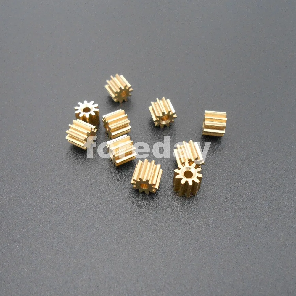 100PCS 102A Brass Gear Aperture 2mm DIY Model Accessories 0.5Modulus T=10 Metal NEW 102A !!! *FD354X100
