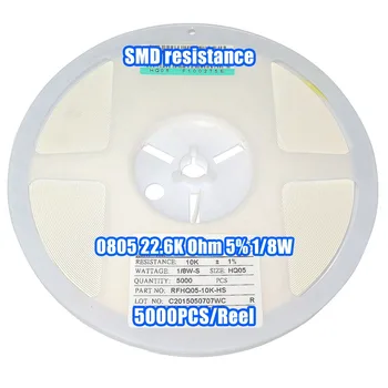 

1 Reel 0805 22.6K 22.6K Ohm 5% 1/8W SMD Resistance 5000PCS/Reel