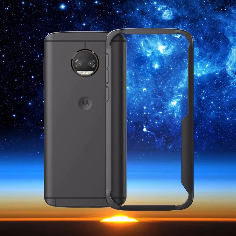 Для Moto G6 (плюс) чехол тонкий ТПУ & PC SUNDATOM задняя крышка мягкий прозрачный доспех