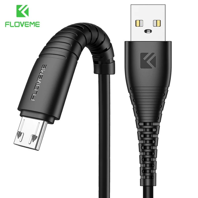 

FLOVEME Micro USB Cable For Samsung Xiaomi Huawei Tablet Android 5V 2.4A Fast USB Charging Wire Cord Micro USB Charger Cable 1M