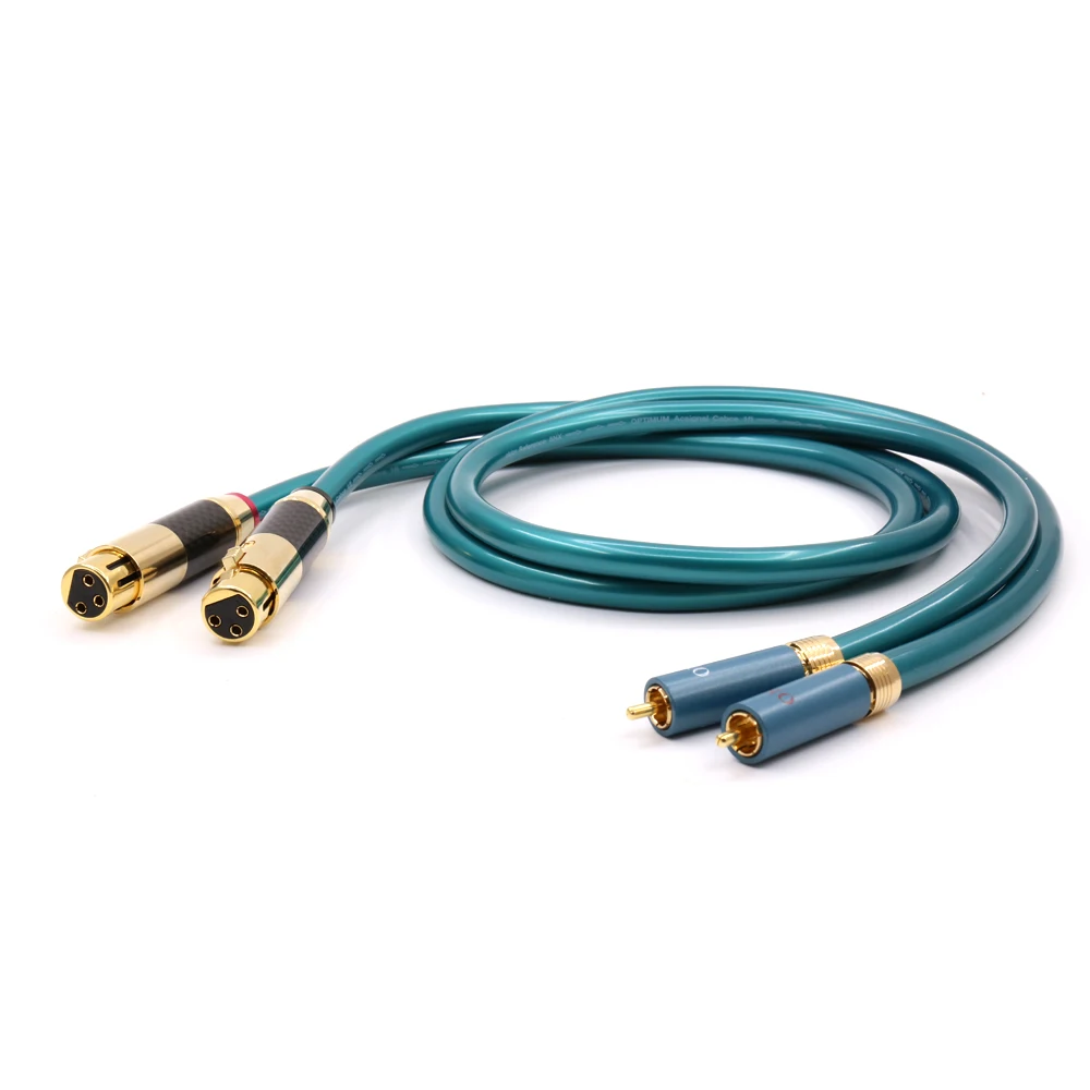0.5M-2M High Purity 1 pair Ortofon Hifi Gold Carbon fiber XLR Female to RCA Male Cable OCC Interconnect cable line wire 0.5M-2M High Purity 1 pair Ortofon Hifi Gold Carbon fiber XLR Female to RCA Male Cable OCC Interconnect cable line wire