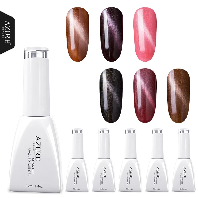 

Azure Beauty Mangetic UV Nail Gel Polish 12ML/Pcs Cat Eye Effect Hot Sale Led UV Gel Need Use With Magnet Soak Off Gel Lacquer