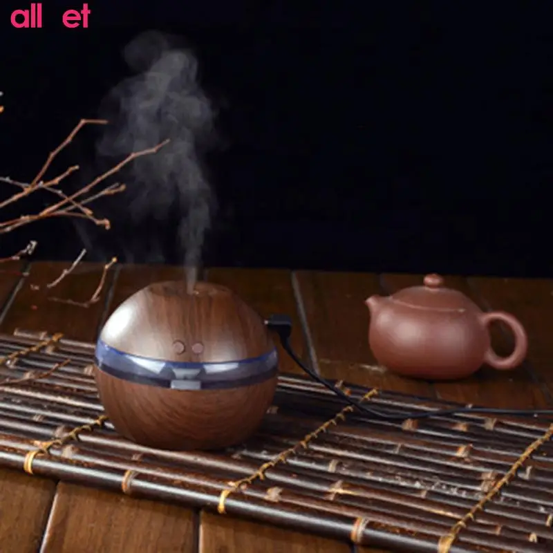 

Mini USB Wooden grain Ultrasonic Air Humidifier Portable Aromatherapy Machine Mist Maker fogger Air Purifier for Home Office Car