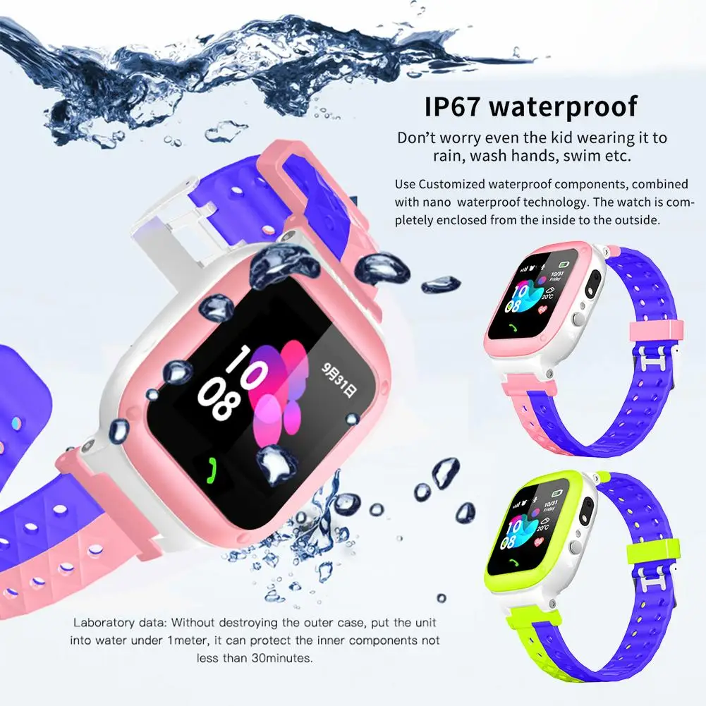Q18 Детские умные часы IP67 водонепроницаемые 2G часы LBS трекер камера SOS напоминание о местоположении вызова анти-потеря для IOS Android