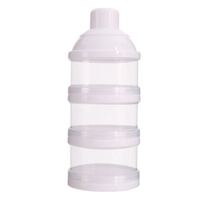 Полипропиленовый портативный для малышей питание молоко порошок и контейнер для еды 3 практичная Высокая емкость Прозрачный BPA бесплатно - Цвет: White