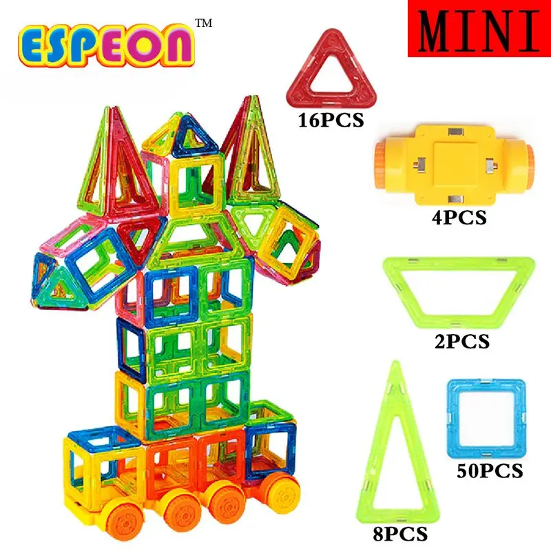 80PCS Mini Magnetic Designer Construction Toy Kids...