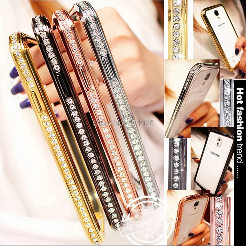 FASHION CRYSTAL RHINESTONE DIAMOND BLING METAL BUMPER CASE