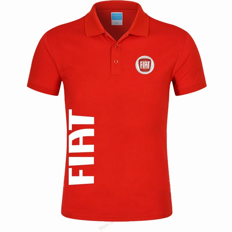 Высококачественная брендовая Новая Летняя мужская рубашка Поло FIAT для мужчин, хлопковые топы