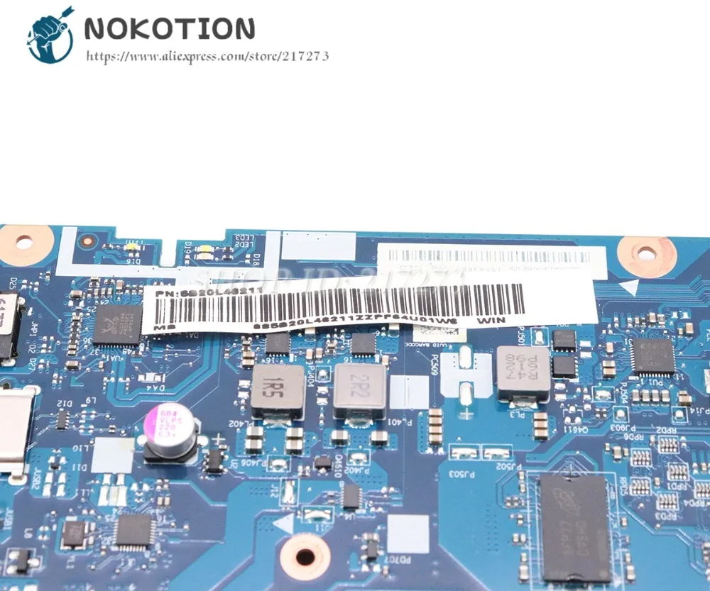 Flash Sale  NOKOTION For Lenovo ideapad 110-15IBR Laptop Motherboard SR2KN N3060 4GB RAM 5B20L46211 CG520 NM-A8