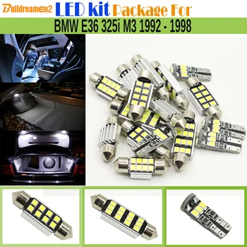 

Buildreamen2 Car 2835 SMD No Error LED Bulb Interior LED Kit Package White Dome Map Trunk Light For BMW E36 325i M3 1992-1998