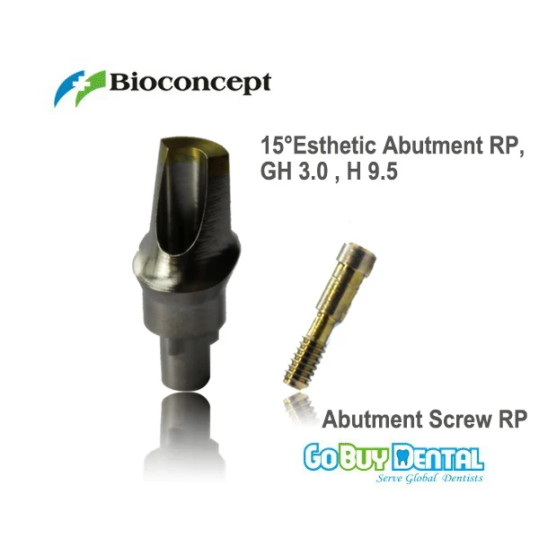 Нобелевские совместимые Biocare Заменить 15 'эстетический абутмент RP GH 3 0 мм H 9 5