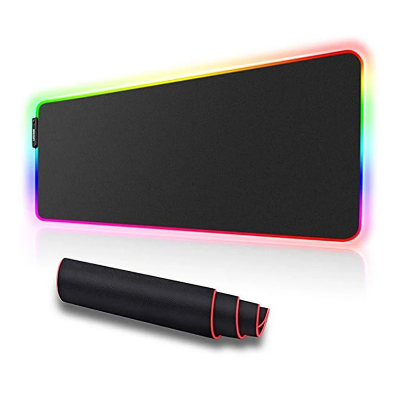 RGB цветное светодиодное освещение коврик для мыши Коврик для ПК ноутбук игровой@ JH - Цвет: 350mmx250mmx3mm