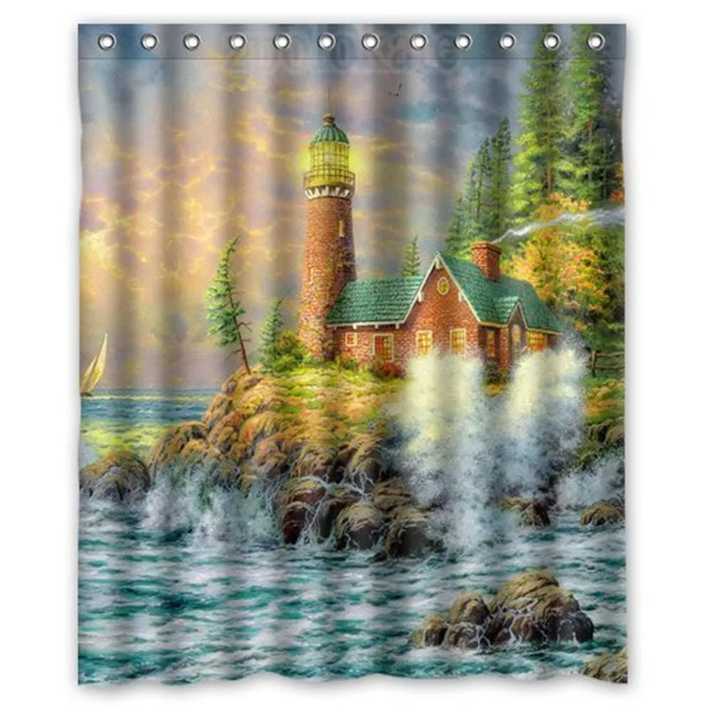 Custom Personalized Lighthouses Shower CurtainShower Curtains