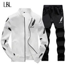 Sweatsuit Men Clothing Tracksuit Set Crossfit 2018 Men's Set Spring Summer Men Tracksuit Sportswear 2 Piece Set Suit Jacket+Pant