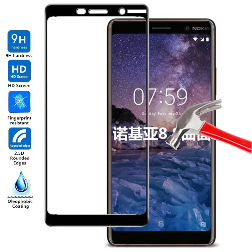 For Nokia 8 Tempered Glass 9H 2.5D Full Cover Explosion-proof Screen Protector Film | Мобильные телефоны и аксессуары