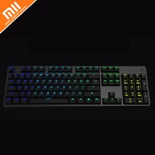 Игровая клавиатура xiaomi с 104 клавишами, RGB иллюзия, подсветка, покрытие из алюминиевого сплава, пользовательский корпус игрового вала для ПК, ноутбука, игровой смарт